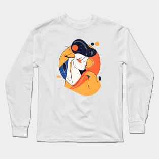 Picasso Style Young Man Long Sleeve T-Shirt